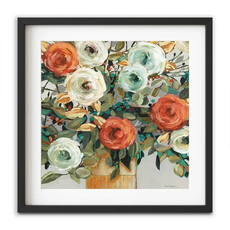 Floral Warmth Framed Art Print