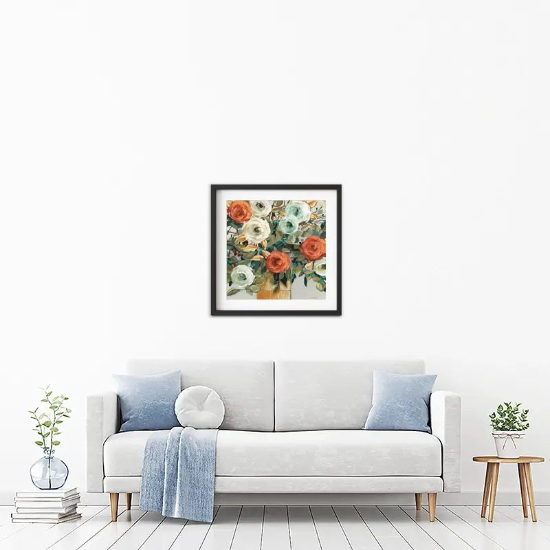 Floral Warmth Framed Art Print