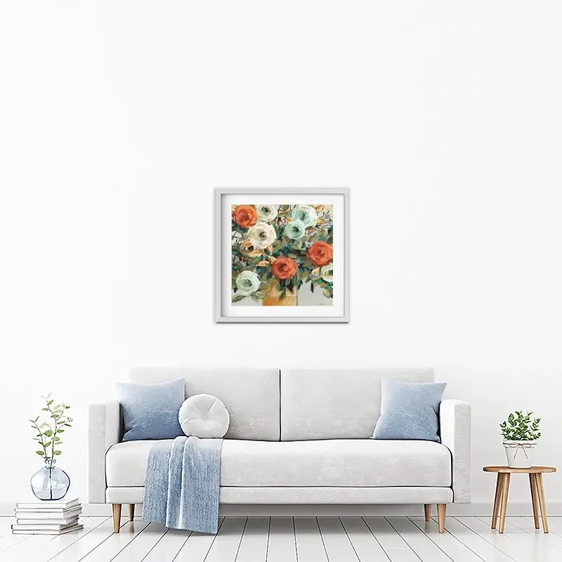 Floral Warmth Framed Art Print