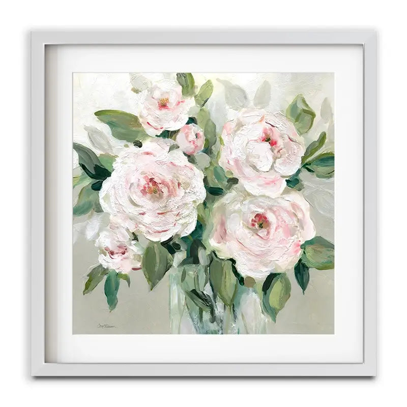 Pale Pink Blossoms Framed Art Print