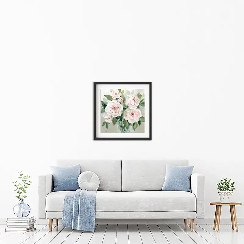 Pale Pink Blossoms Framed Art Print