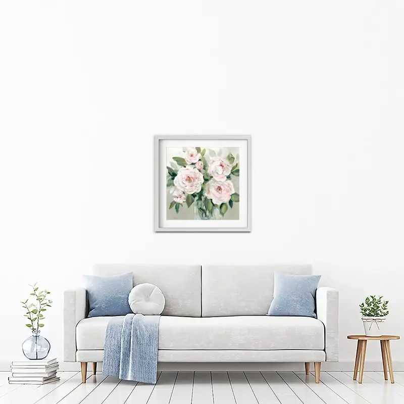 Pale Pink Blossoms Framed Art Print