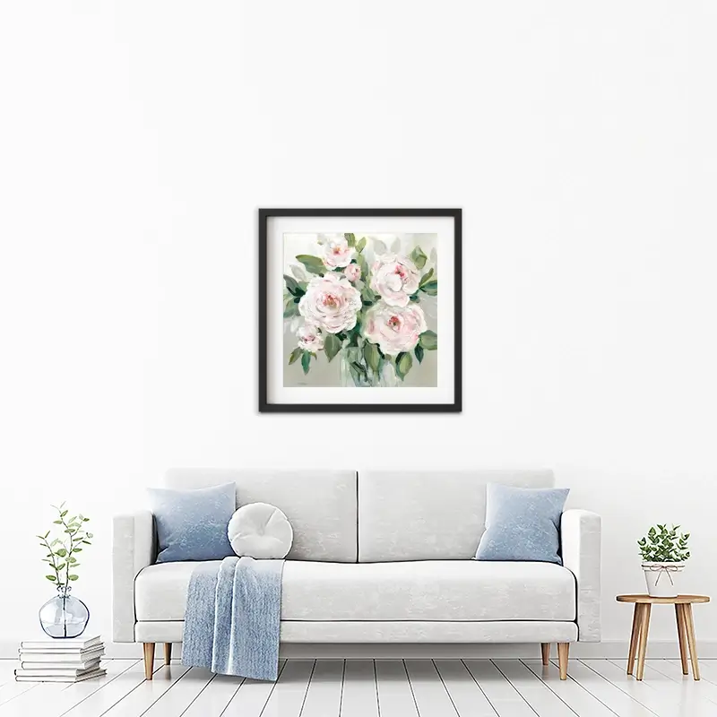 Pale Pink Blossoms Framed Art Print