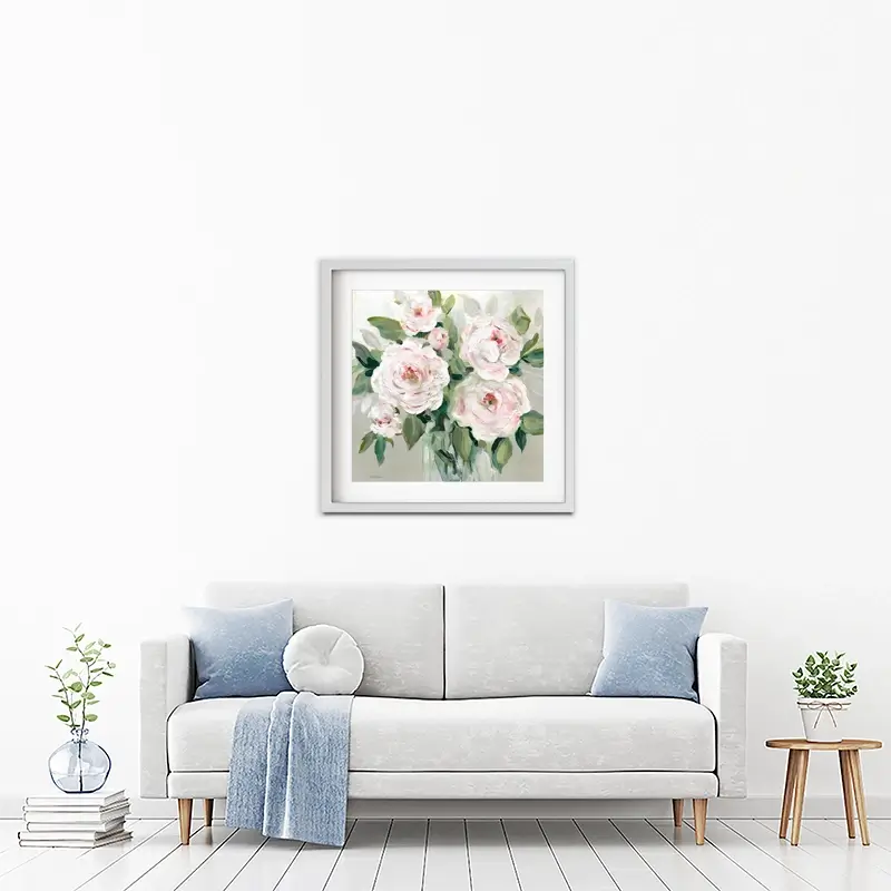 Pale Pink Blossoms Framed Art Print