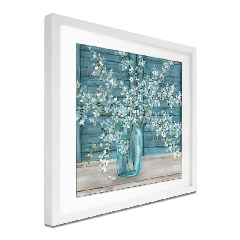 Shuttered Blossoms Framed Art Print