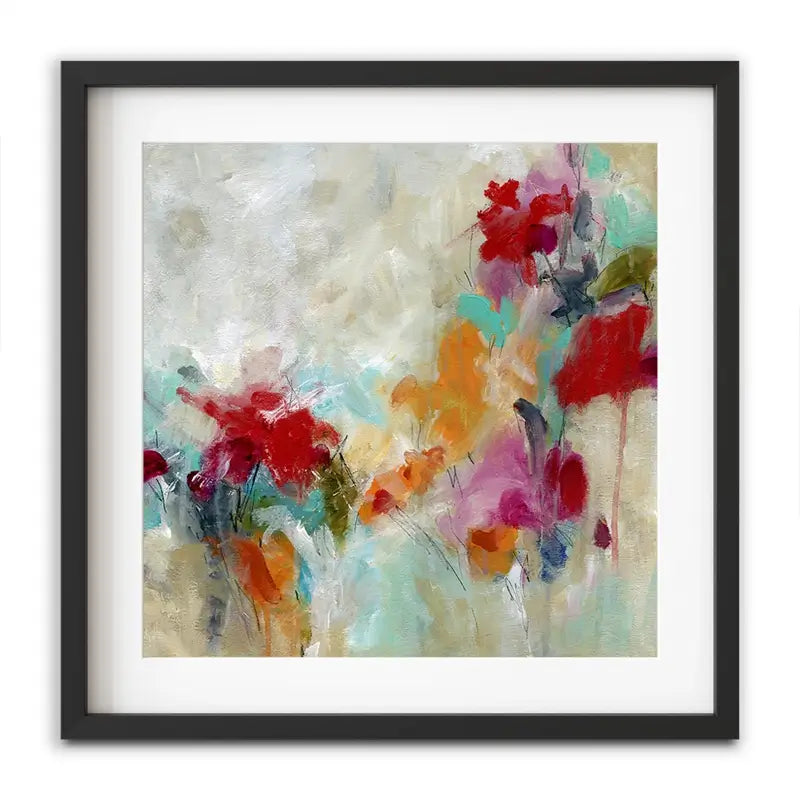 Spectrum Floral Framed Art Print