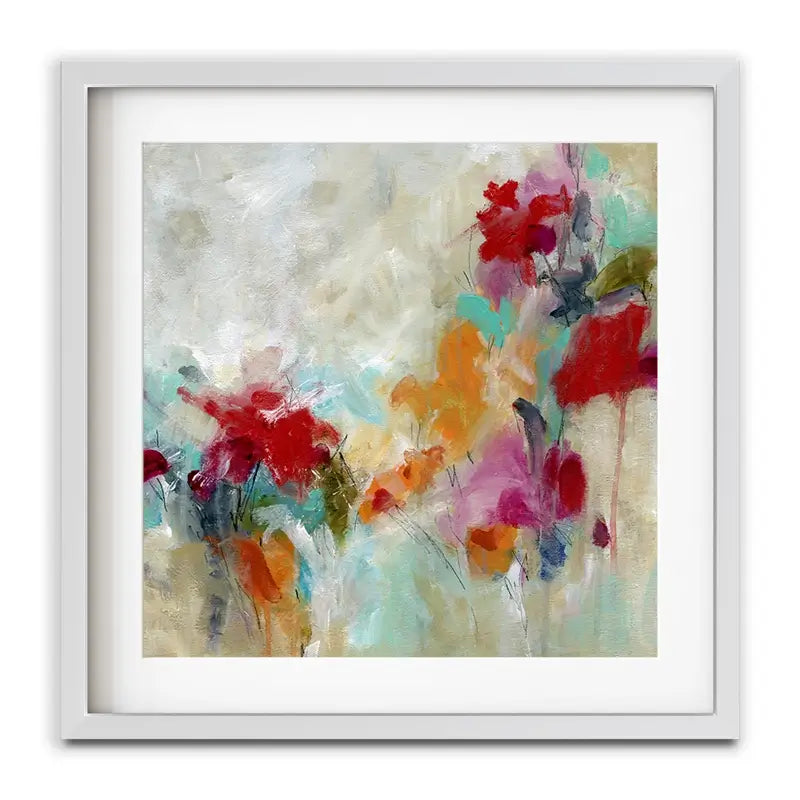 Spectrum Floral Framed Art Print