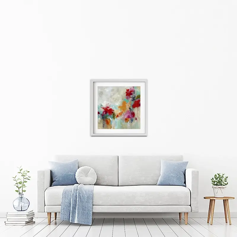 Spectrum Floral Framed Art Print