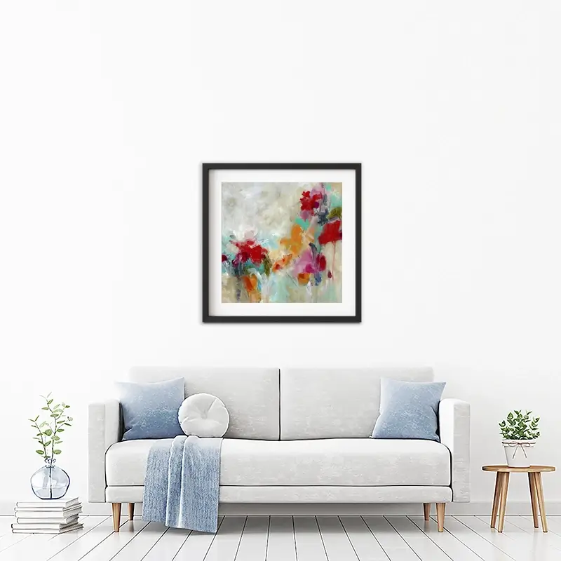 Spectrum Floral Framed Art Print