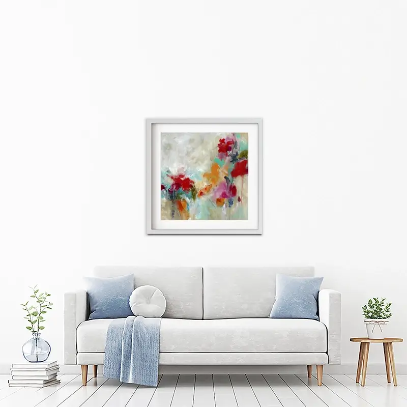 Spectrum Floral Framed Art Print