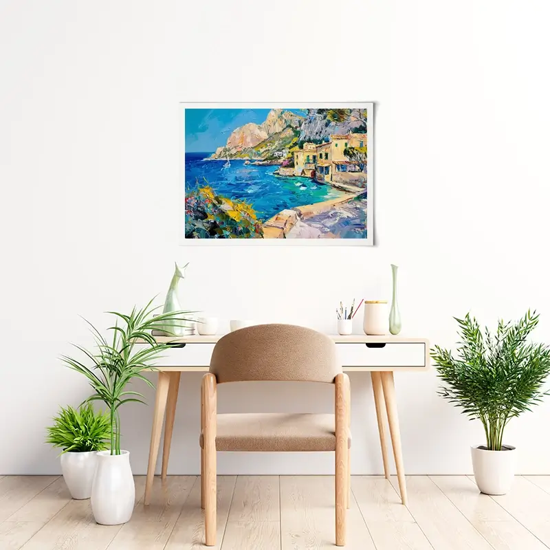 Village By The Sea Art Print