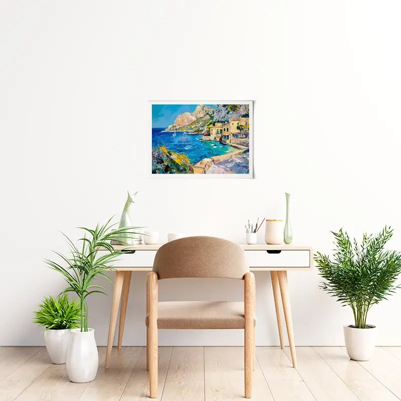 Village By The Sea Art Print