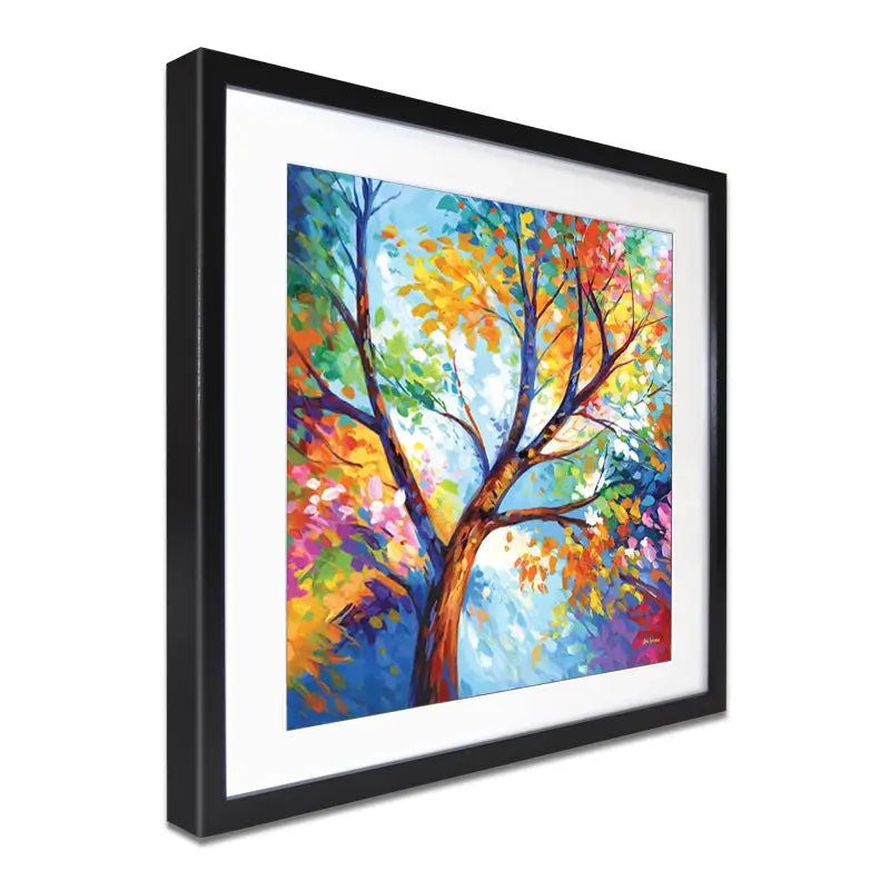 Colourful Tree Of Joy Framed Art Print