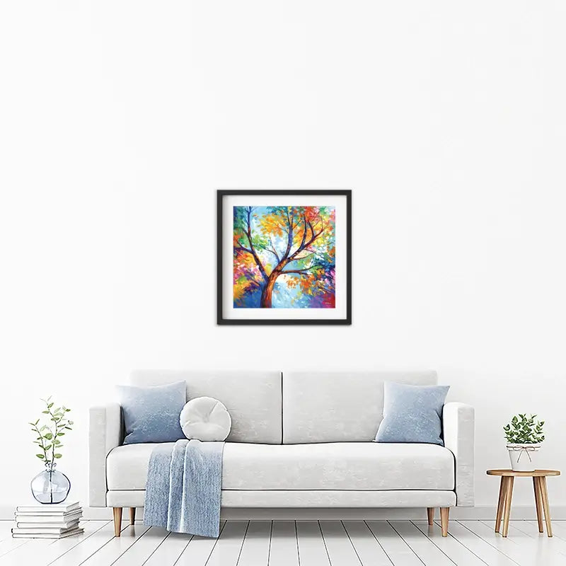 Colourful Tree Of Joy Framed Art Print