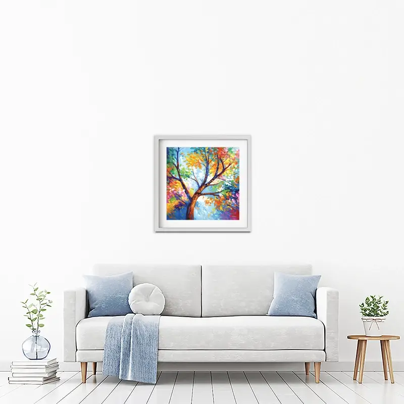 Colourful Tree Of Joy Framed Art Print