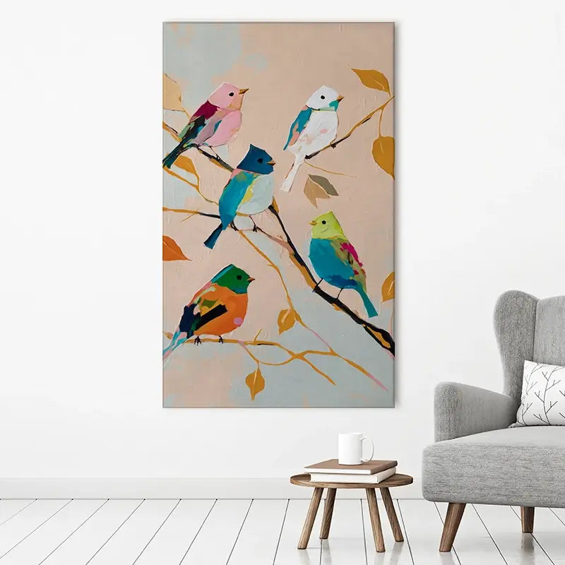 Birds In Wonderland Canvas Print