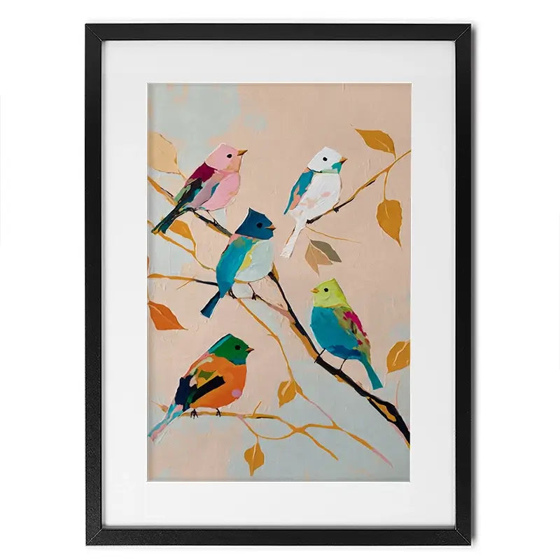 Birds In Wonderland Framed Art Print