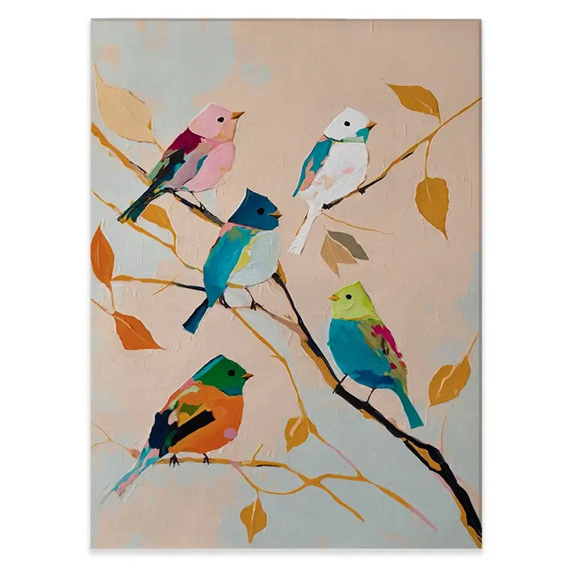 Birds In Wonderland Canvas Print