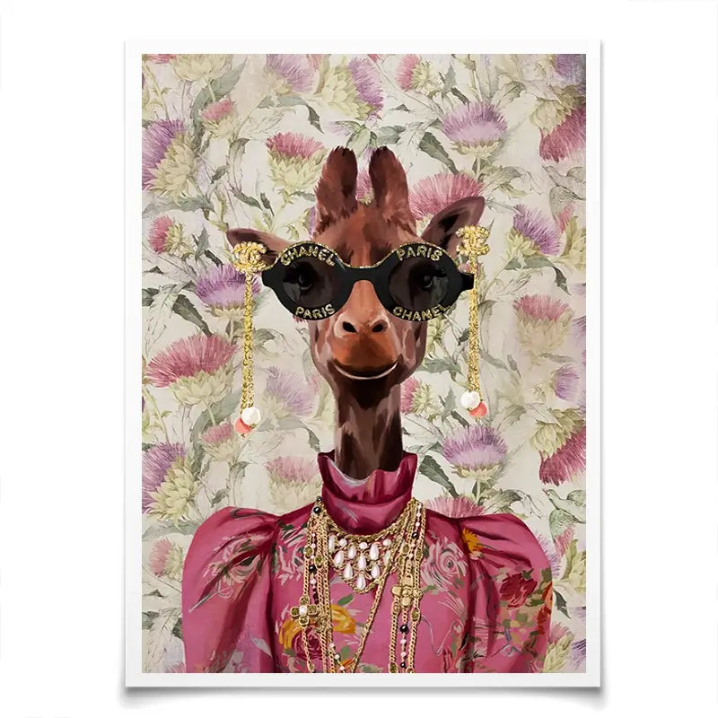 Upmarket Giraffe Art Print