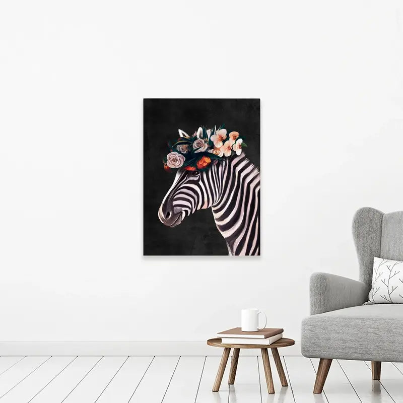 Zebra Crown Canvas Print