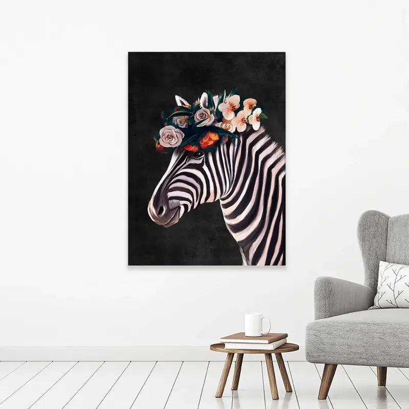 Zebra Crown Canvas Print