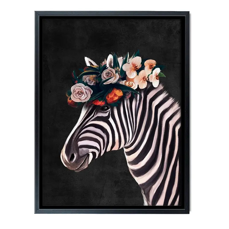 Zebra Crown Canvas Print