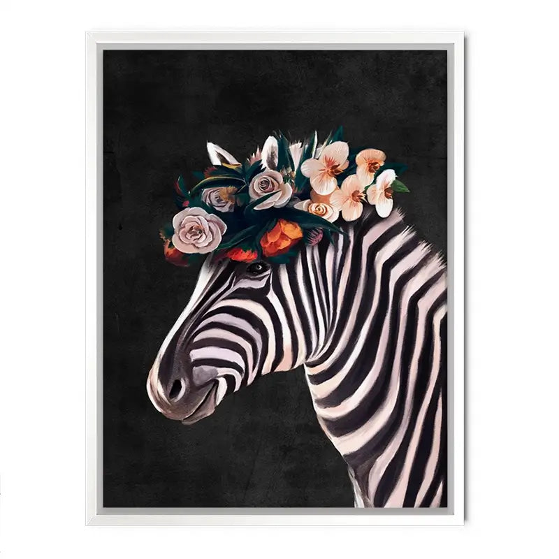 Zebra Crown Canvas Print