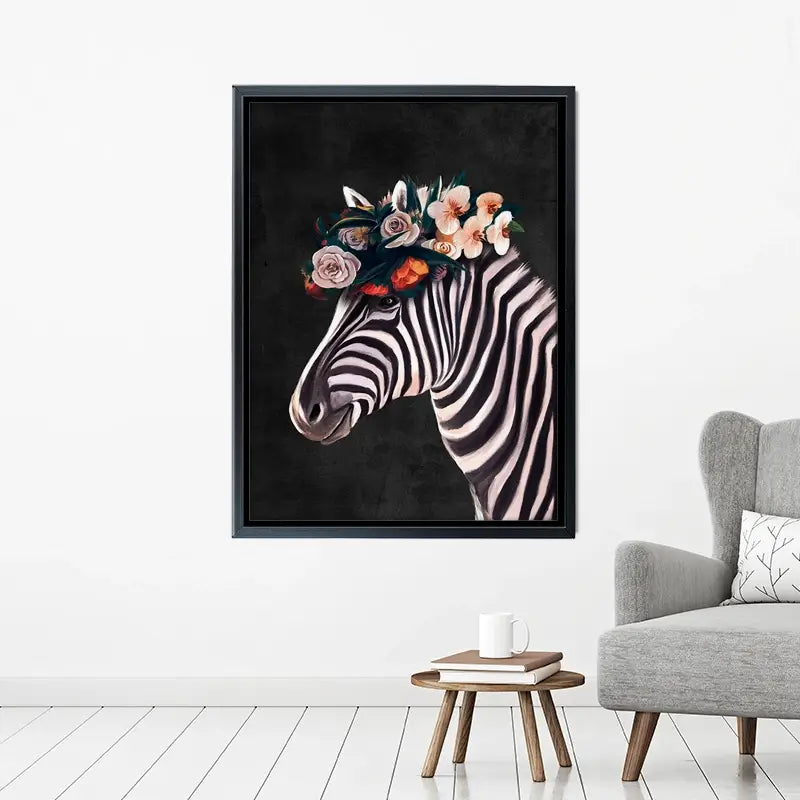 Zebra Crown Canvas Print