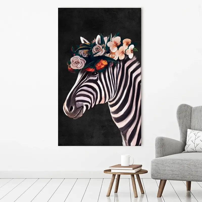 Zebra Crown Canvas Print