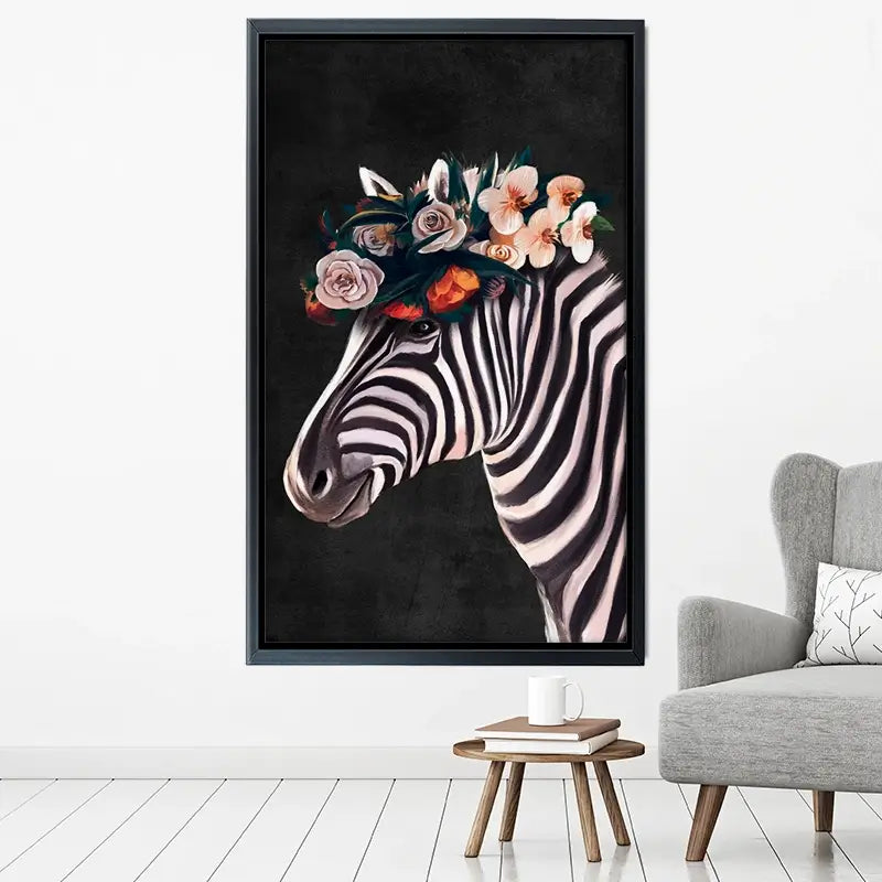 Zebra Crown Canvas Print