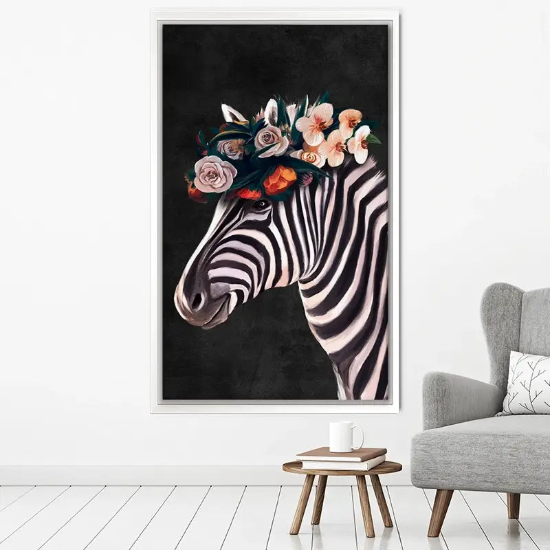 Zebra Crown Canvas Print