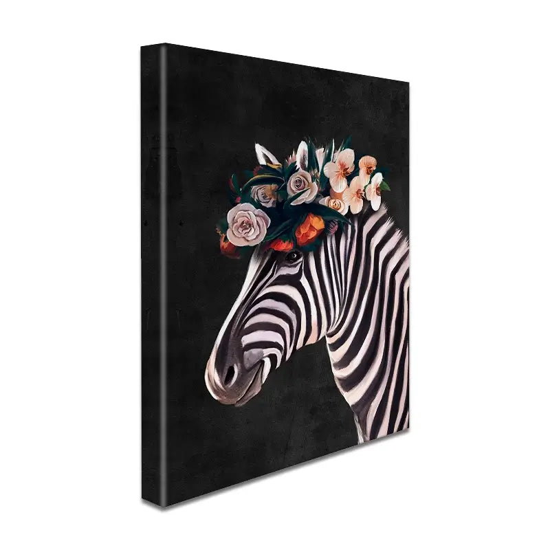 Zebra Crown Canvas Print