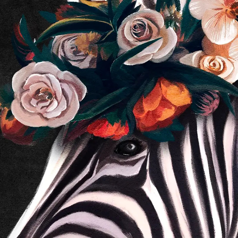 Zebra Crown Art Print