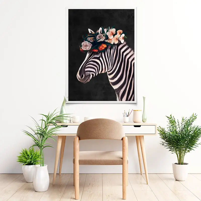 Zebra Crown Art Print