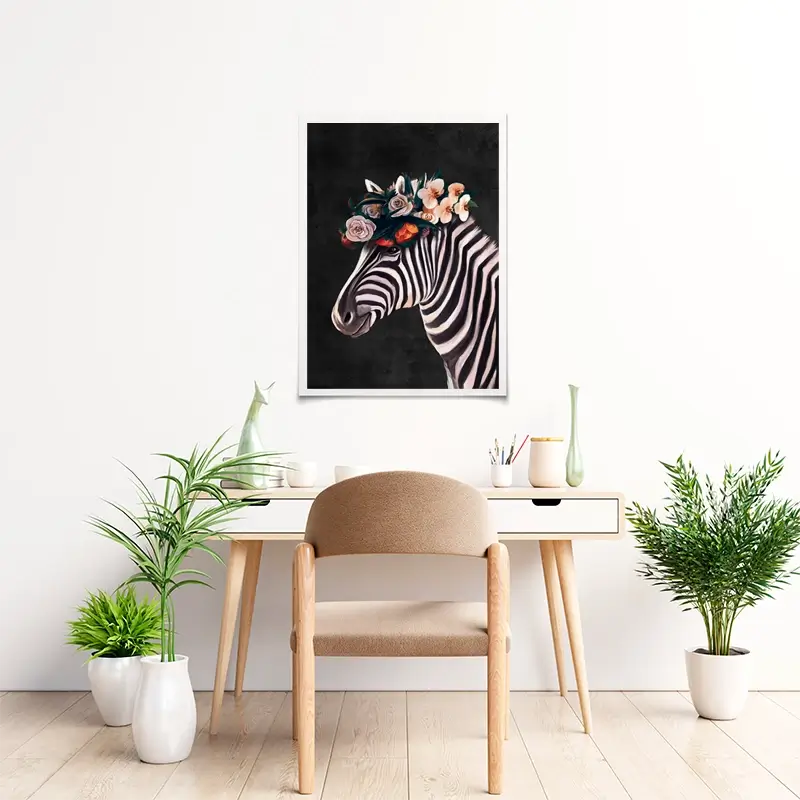 Zebra Crown Art Print