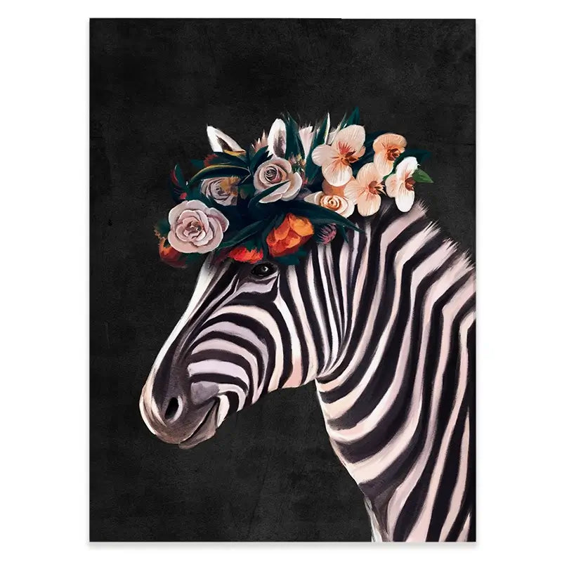 Zebra Crown Canvas Print