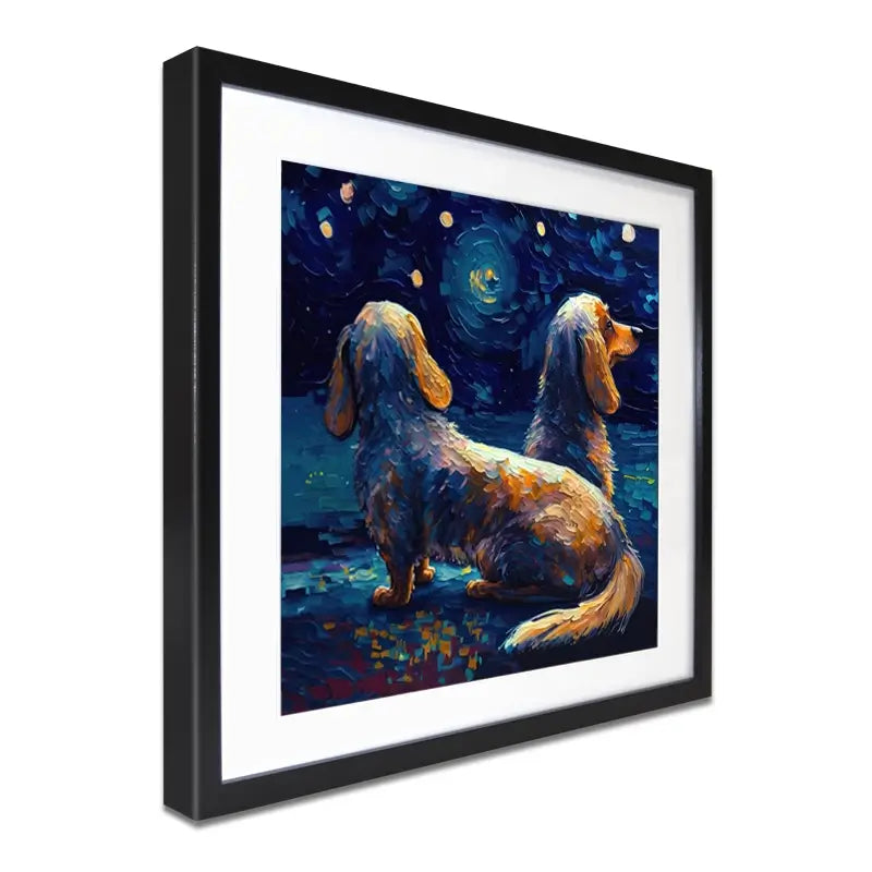 Van Gogh Dachshunds Framed Art Print