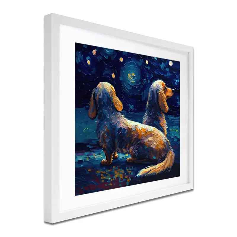 Van Gogh Dachshunds Framed Art Print