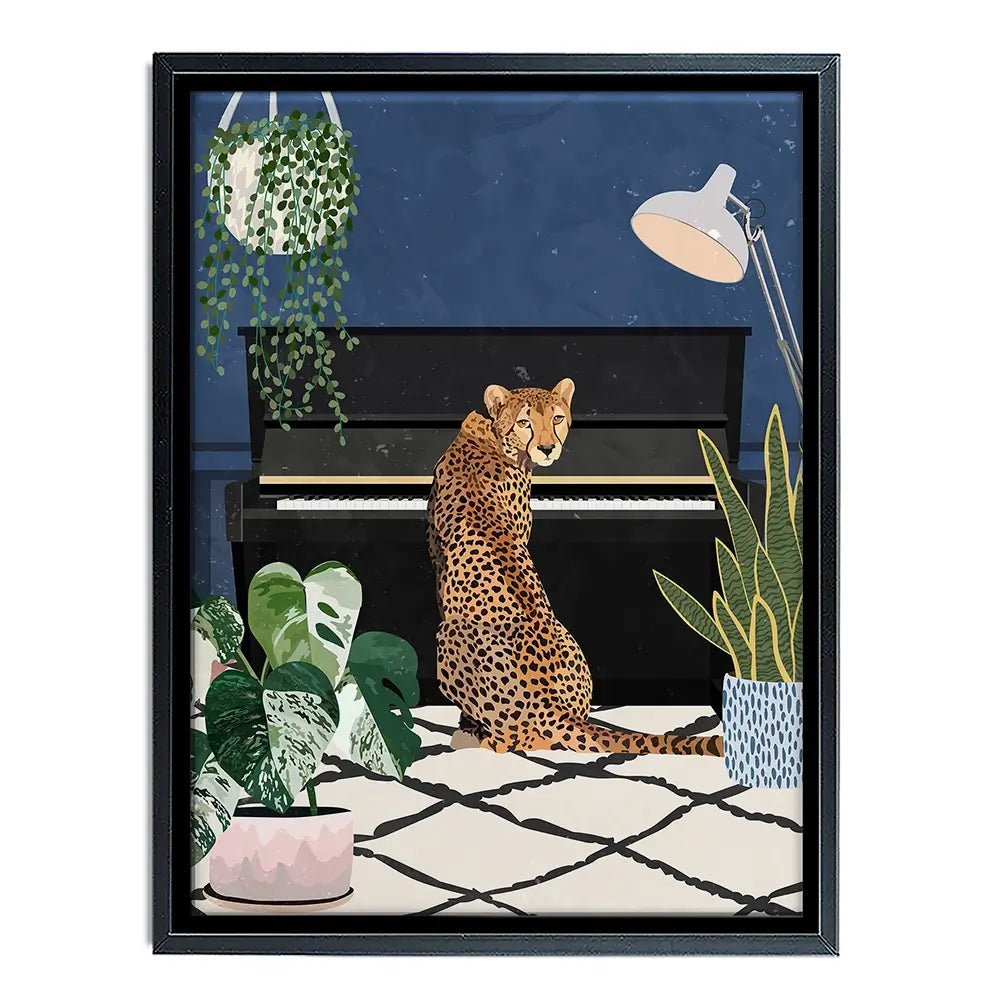 At The Piano Canvas Print