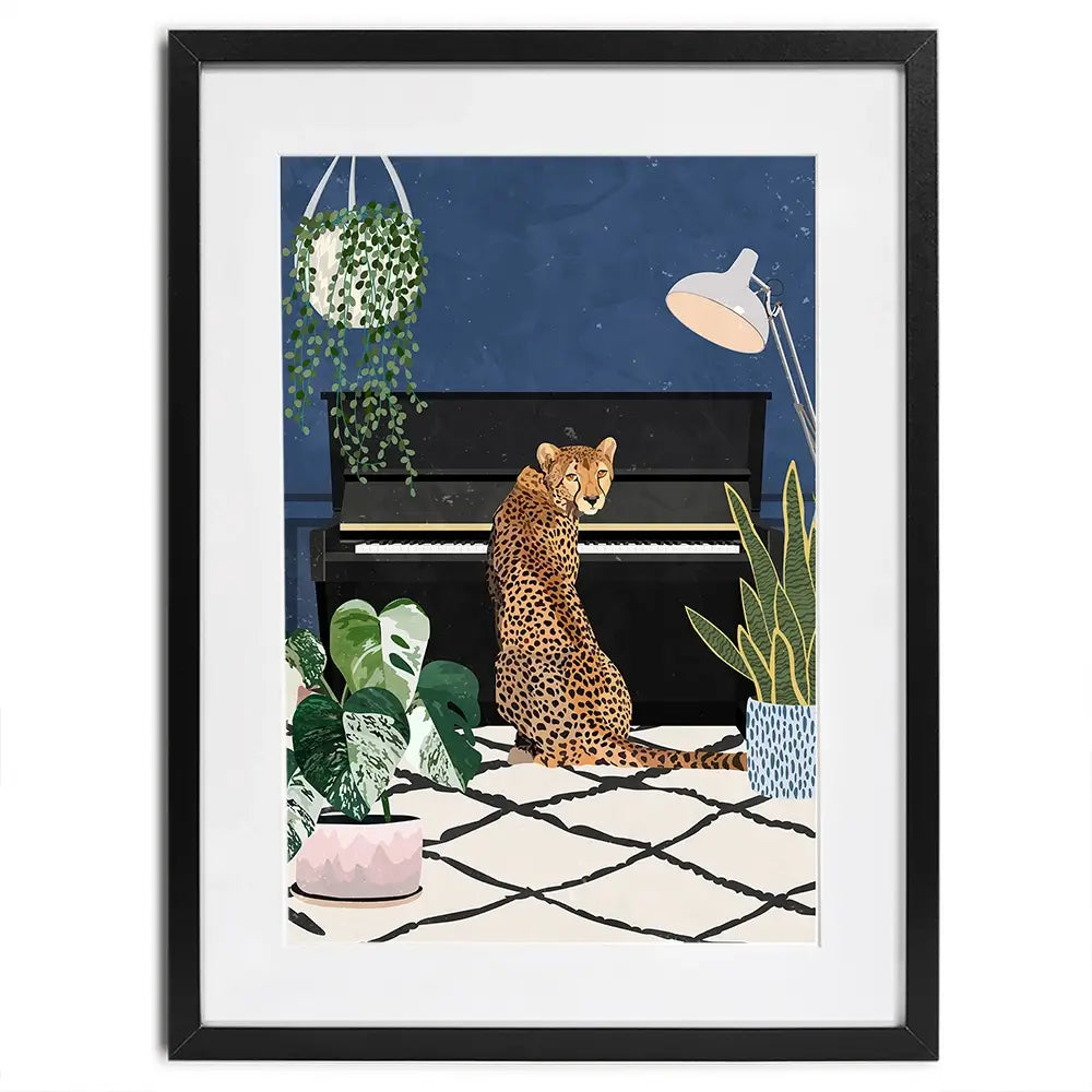 At The Piano Framed Art Print