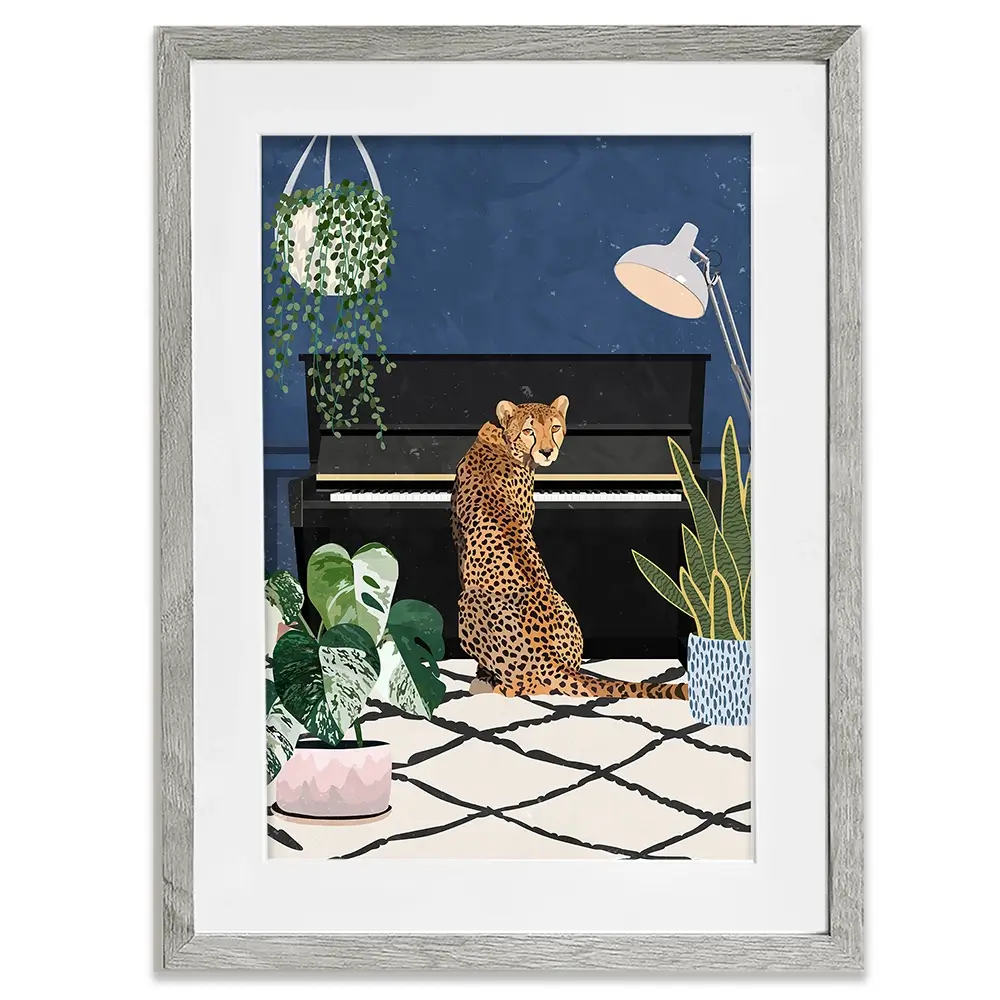 At The Piano Framed Art Print