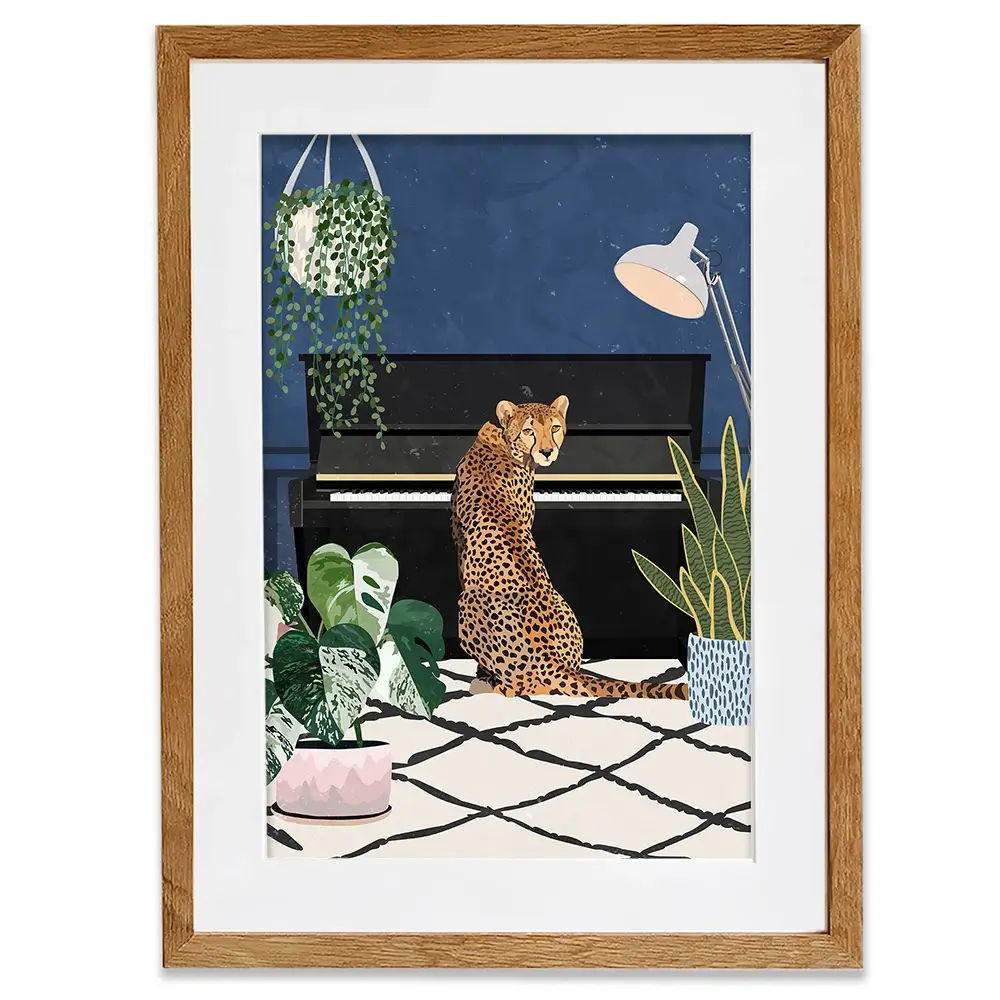 At The Piano Framed Art Print