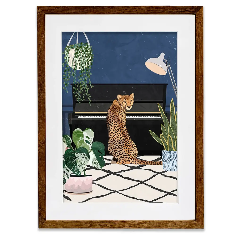 At The Piano Framed Art Print