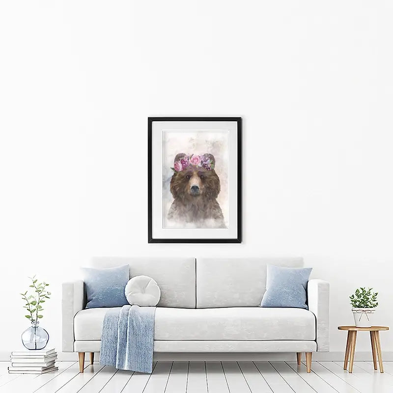 Bear Haze Framed Art Print