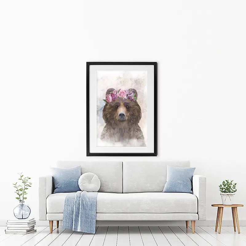 Bear Haze Framed Art Print