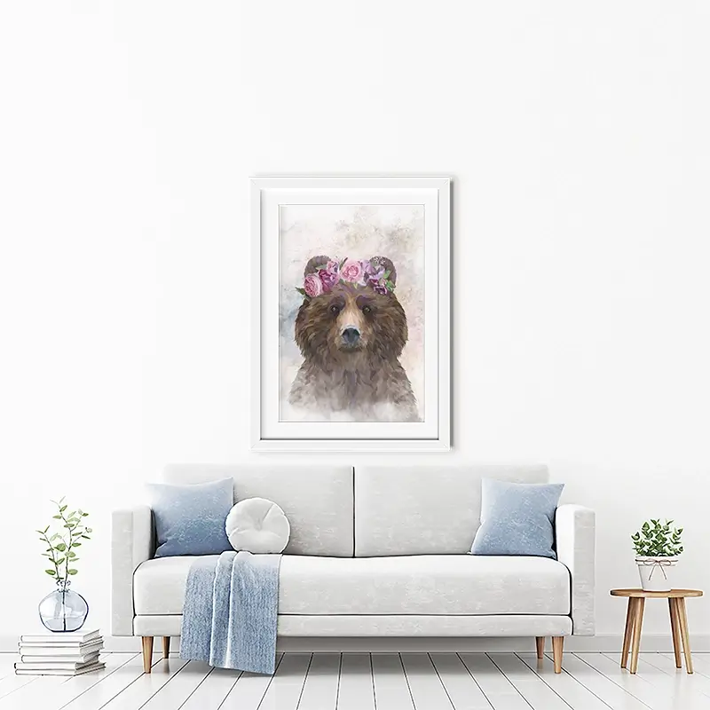 Bear Haze Framed Art Print