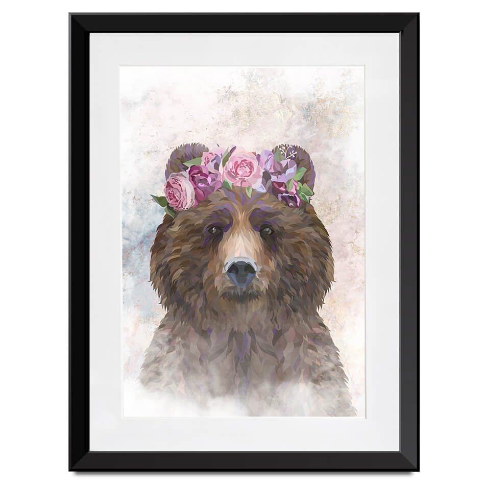 Bear Haze Framed Art Print