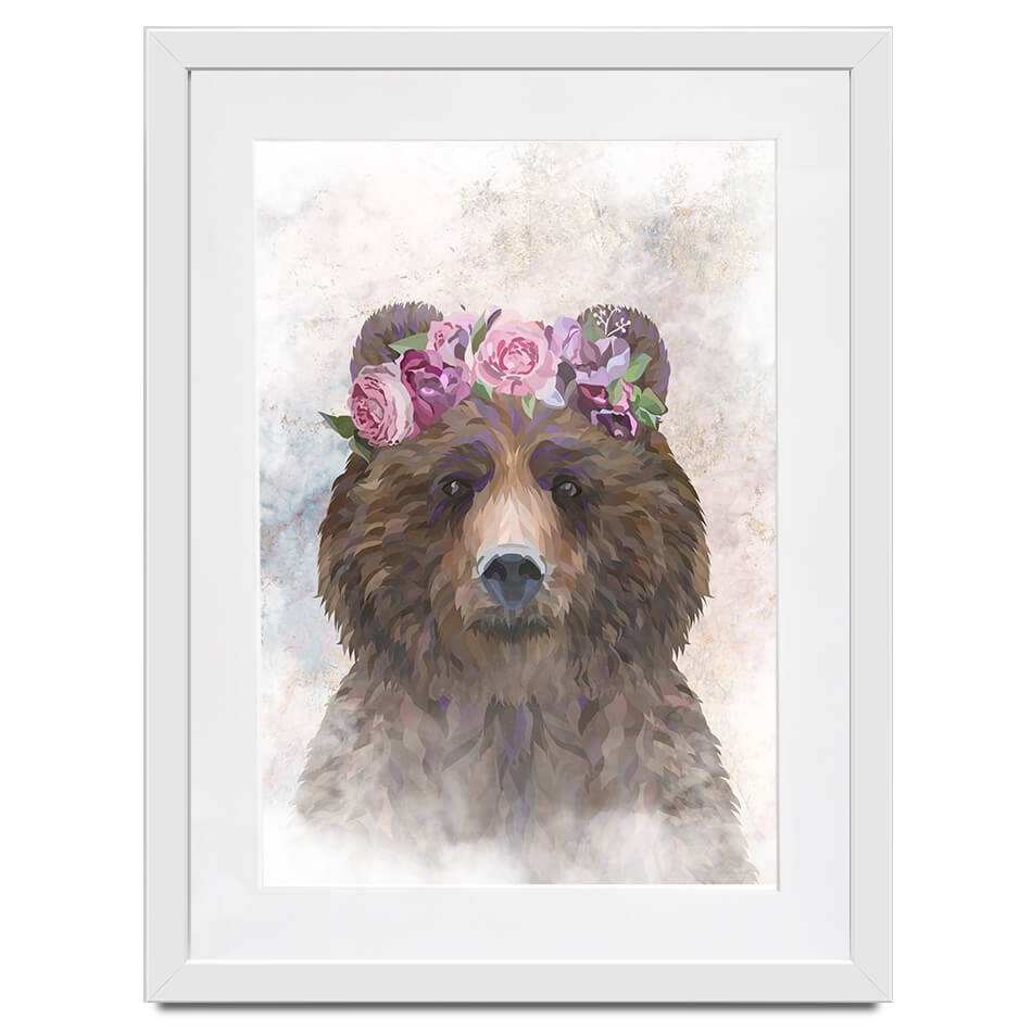 Bear Haze Framed Art Print