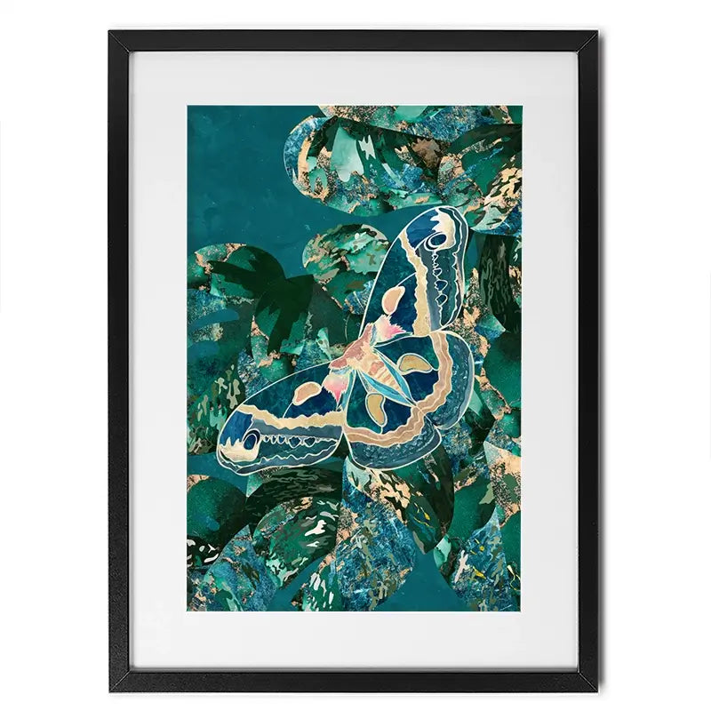 Moth Jungle Framed Art Print