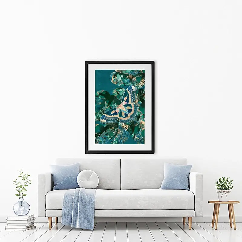 Moth Jungle Framed Art Print